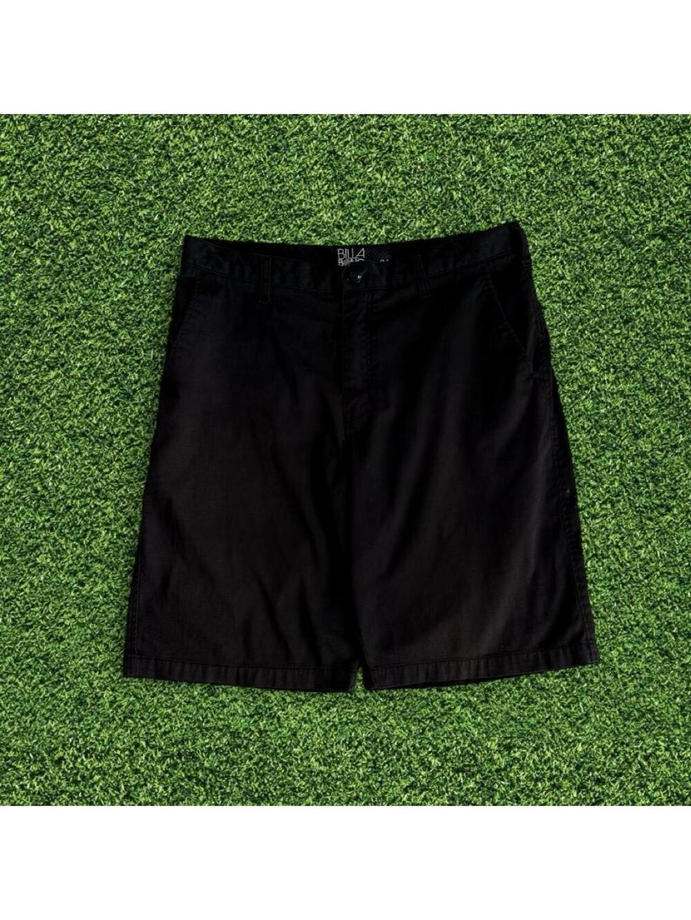 Y2K Billabong Black Baggy Shorts Graphic Print Size 34 Surf